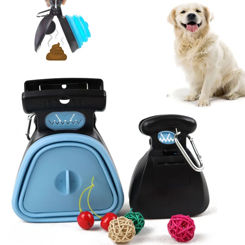 LargePortableDogPooperScooperWasteBagDispenserFoldable