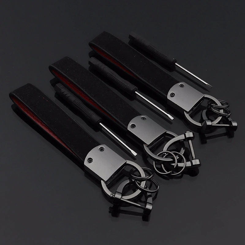 Ручной работы Модный высококачественный кожаный брелок для ключей Автомобильный ключ подвеска мужские металлические аксессуары для сумок Пряжка подарок