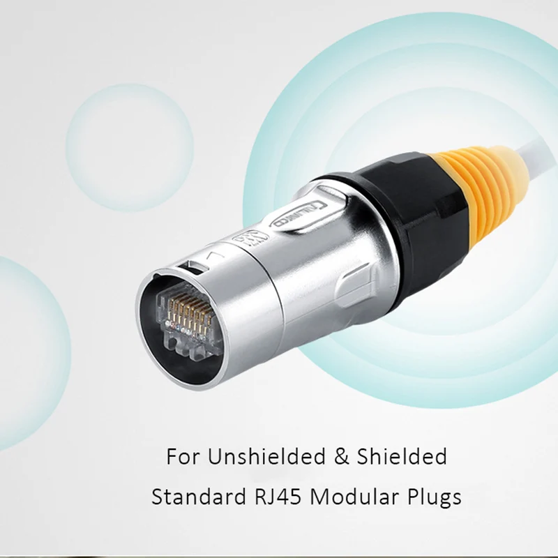 Alojamento Impermeável do Plugue do Metal para Ethernet Exterior Conectores Ip67 Rede Rj45 - Imagem 5