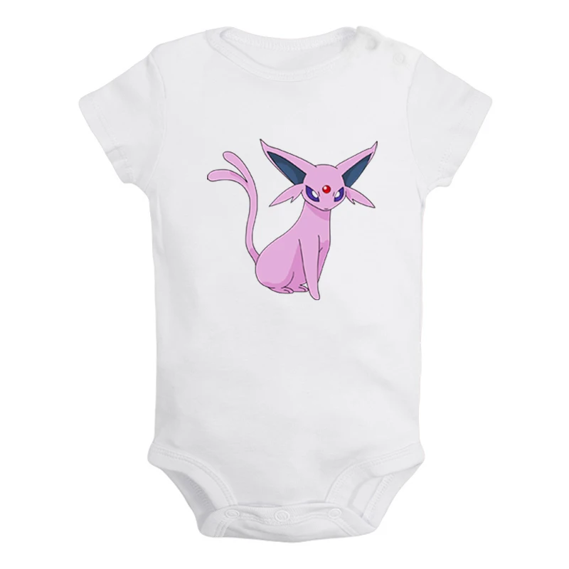 Милый покемон Espeon из анимационного сериала "Flareon Glaceon Jolteon для новорожденных, для маленьких мальчиков Комплекты для девочек спортивный костюм с принтом для малышей, спортивный костюм, гимнастический костюм, одежда - Цвет: JcBaby985WD