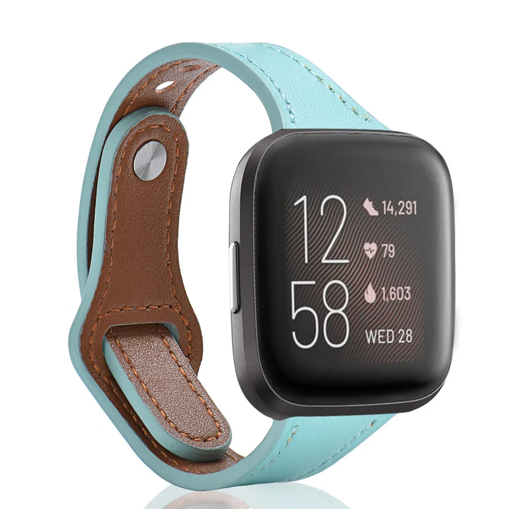 Замена браслета роскошный кожаный ремешок для Fitbit Versa 2 Смарт часы ремешок сменный браслет наручных часов ремешок для умных часов Ремешок