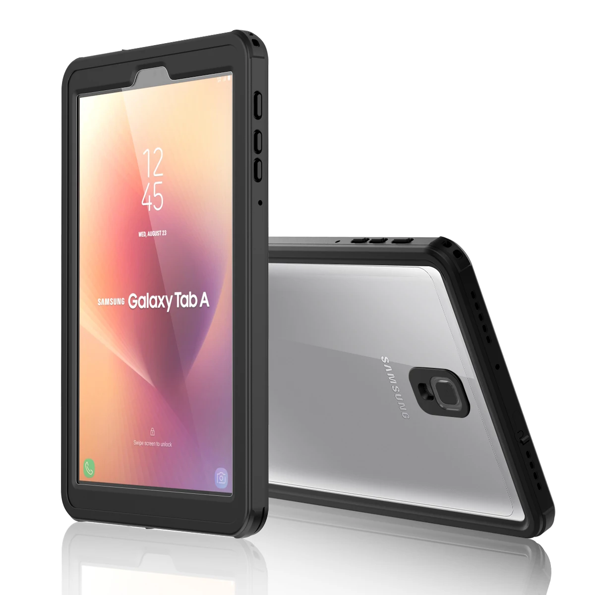 Для Samsung Galaxy Tab A2 чехол 10,5 T590 водонепроницаемый чехол для планшета пылезащитный противоударный подводный защитный чехол для планшета - Цвет: Черный