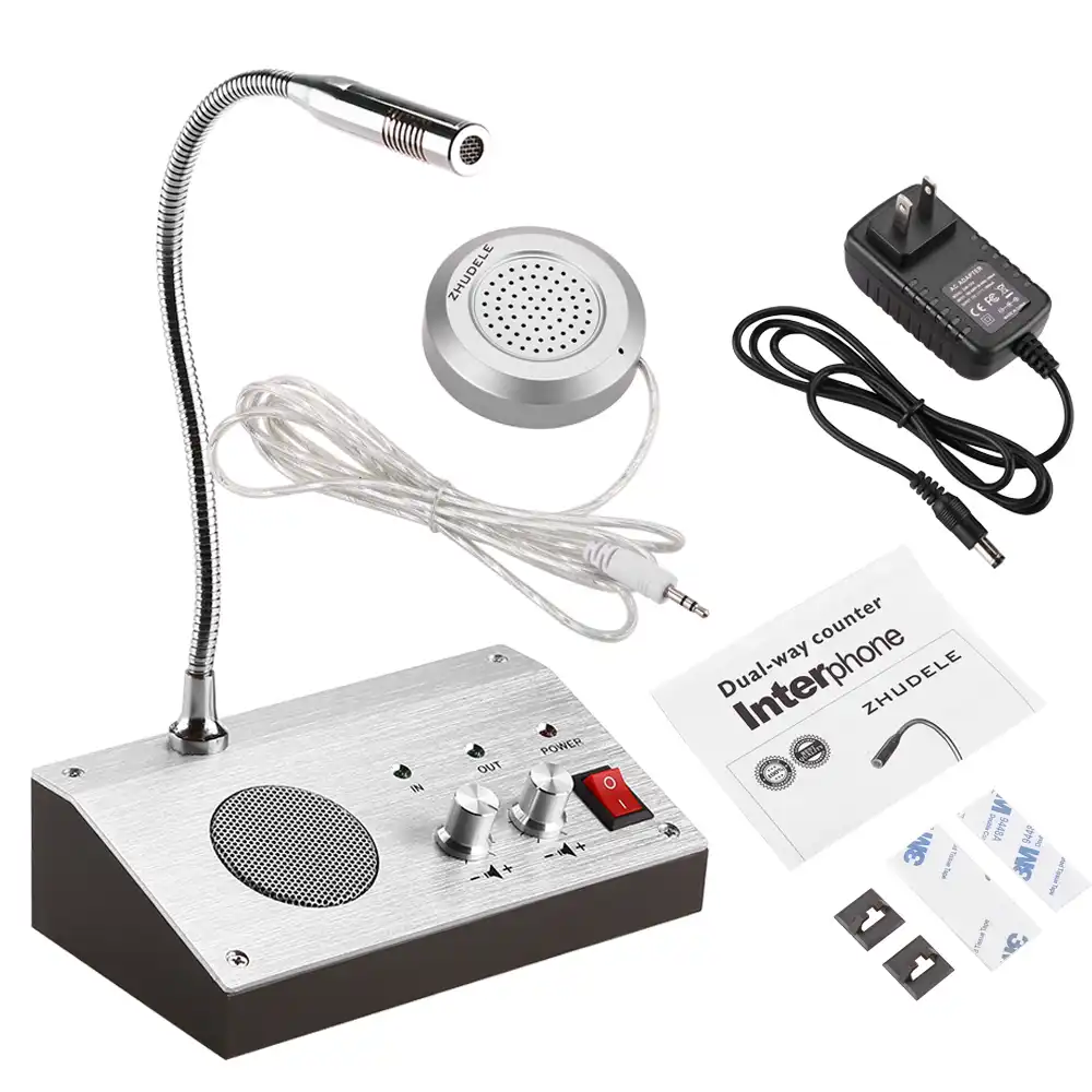 Anti-Interference Window Counter Intercom System Speaker for Bank Ticket Station