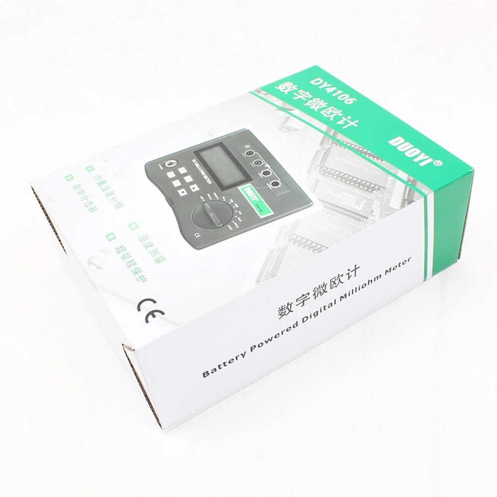 Цифровой микроhmmeter тестер сопротивления DY4106 100 u-200k Ом с температурной компенсации