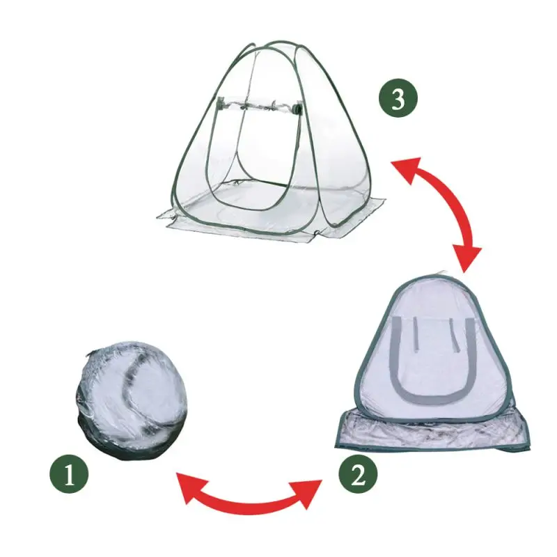 Маленькая теплица палатка портативный ПВХ рост посевов дом прозрачный водонепроницаемый растительный чехол Садоводство цветок укрытие