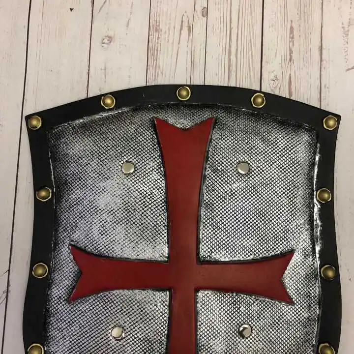 Movie Game Anime 1:1 Red Crusader Pope Knight Shield Action Figure Model PU Weapon Kids Role Gift Halloween Cosplay Prop cosplay prop cosplay toy cosplay shield