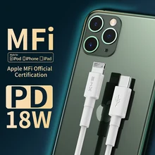 usb-кабель MFI типа c для зарядки lightning для iPhone xs max xr 8 7 6s plus 11 pro pad быстрое зарядное устройство pd кабель 1 м 2 м 18 Вт