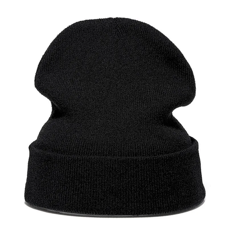 Индивидуальные вышитые логотип текст на заказ зимние шапочки модная теплая шапка унисекс эластичность трикотажные лыжные шапочки Прямая поставка