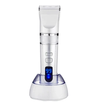 

Home LCD Display Pet Dog Hair Trimmer Digital Display Hair Trimmer Desktop Charger 2-Speed Quiet