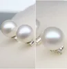 925 Sterling Silver Jewelry Natural Oblate Pearl Earrings Jewelry For Women 6-8-10mm Freshwater Simple Pearl earring ► Photo 3/5