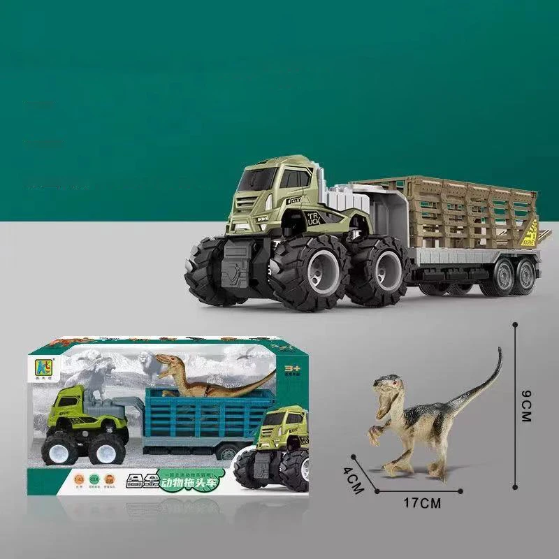 1:43 Alloy Toy Car Model Four Wheel Drive Inertial Trailer Animal  Transporter Gift for Kids Children NSV|Diecasts & Toy Vehicles| - AliExpress