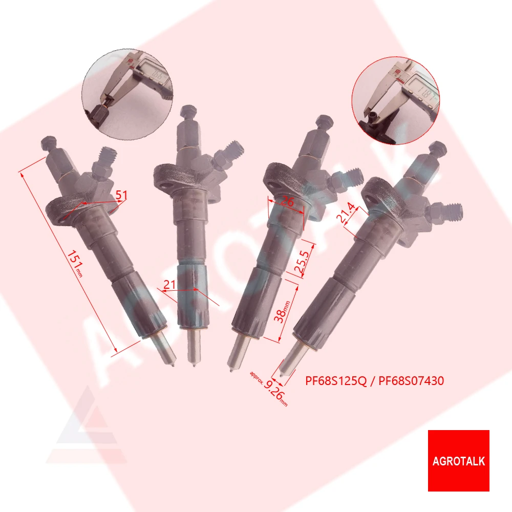 

Set of injectors ( PF68S07430 / PF68S125Q ) for Xinchai 490BT / 495T, part number: 490B-22000