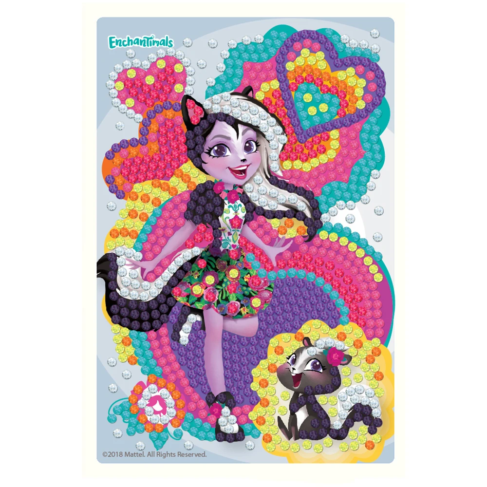 Алмазные узоры ORIGAMI Энчантималс. Сейдж Скунси и Кейпер. 10*15см арт. 04730