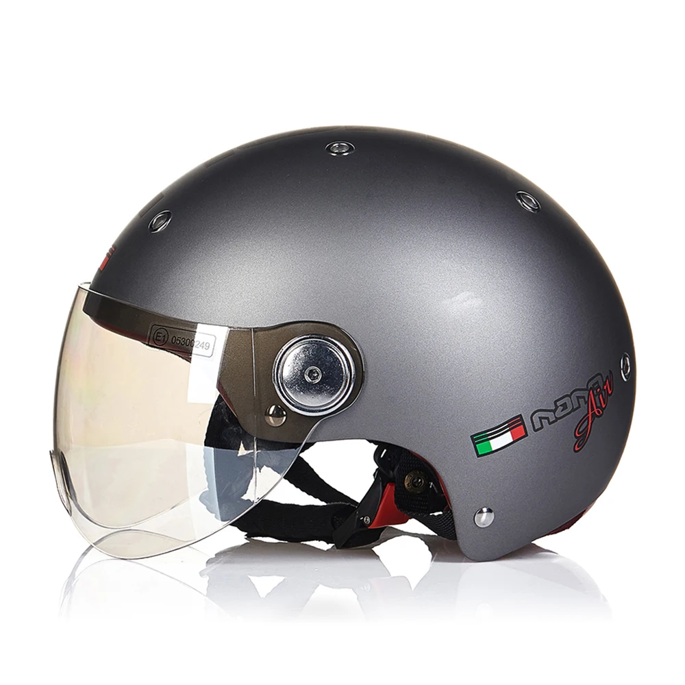 BEON мотоциклетный шлем Chopper 3/4 с открытым лицом, винтажный мото шлем, мотоциклетный шлем Casco Capacete для мужчин и женщин, скутер, мотоцикл H - Цвет: B-103 MGrey