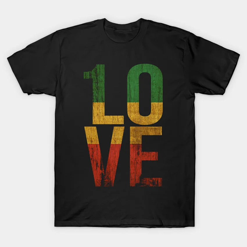 One Love Rasta Состаренный дизайн Футболка One Love футболка rastafarian dreads ямайская Черная музыка регги