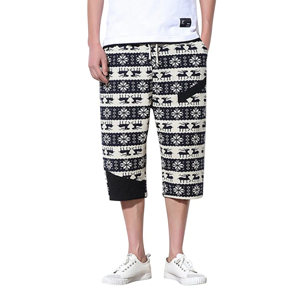Pontalon Homme/Новые Стильные Модные Винтажные широкие мужские брюки с принтом длинные большие мешковатые Панталоны De Hombre Новинка