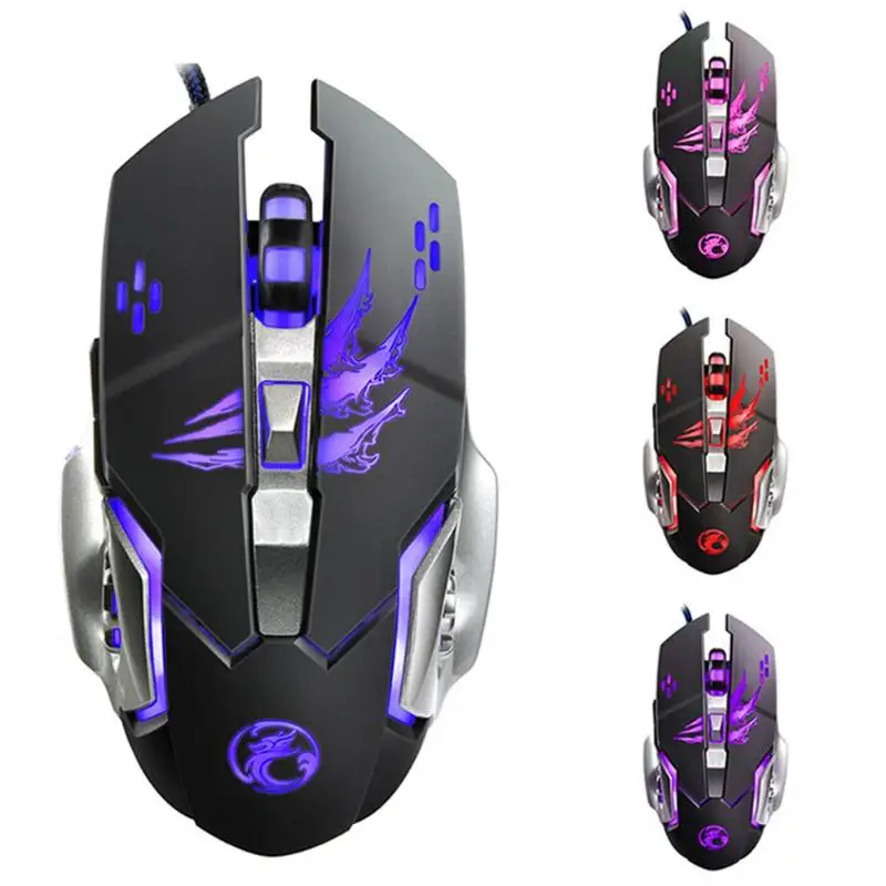 Apedra A8 Проводная игровая мышь USB 6 кнопок 3200 dpi RGB оптическая компьютерная ПК Ноутбук Настольная игровая мышь