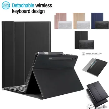 

Portable PU Leather Wireless Keyboard Case For Samsung Galaxy Tab S6 10.5 2019 SM-T860/T865 Protective Tablet Case Cover 2019