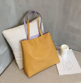 

Women Elegant Hong Kong Style Large Handbags Solid Pure Color One Shoulder Bags Fashion Lady New Fashion Casual