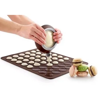 

The Greater Silk Flower Tool Pot Decorating Tools Holes Macarons Pad Pad of Silicone Cookie Stencil Dessert Decorators