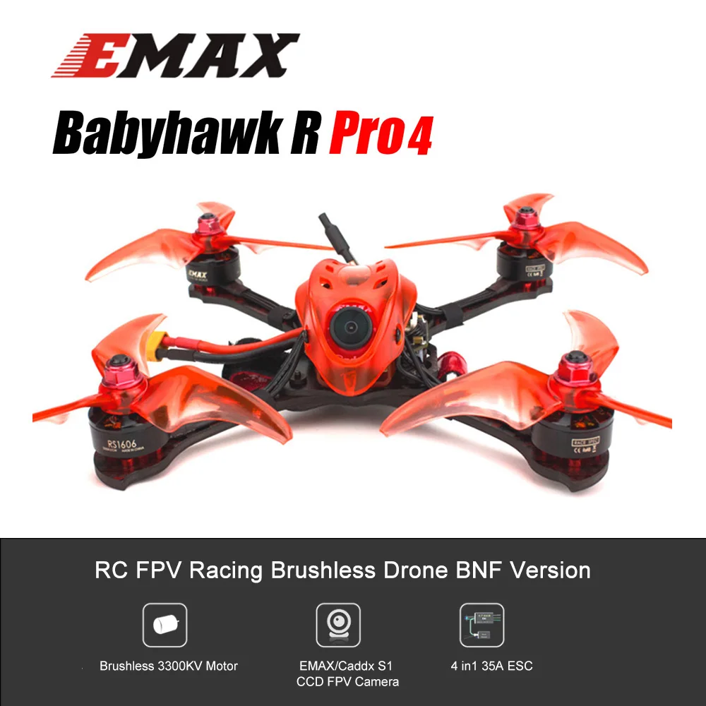 Батарея для Emax babyhawk R Pro 4 FPV гоночный Дрон 600TVL камера бесщеточный Дрон с приемником 4в1 ESC F4 Контроллер полета BNF игрушки