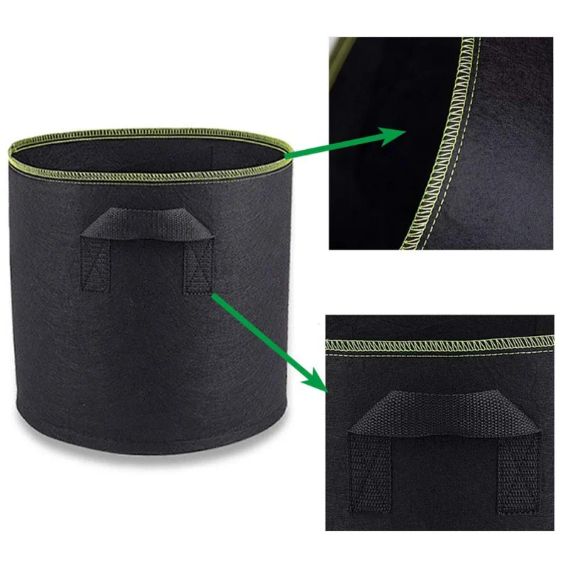 Нетканый мешок для выращивания растений портативный простой контейнер для растений черный Открытый Садовые принадлежности