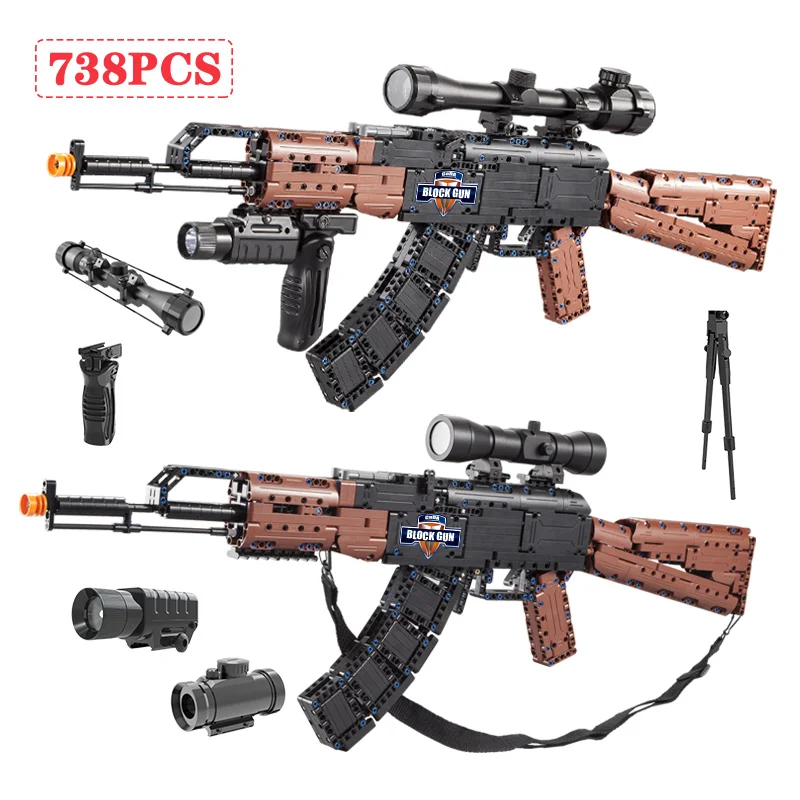 Военный Спецназ 2 мировая война AK47 модель оружия строительные блоки техника