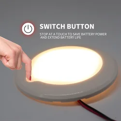 RV Roof Ceiling Light Cabinet Lamp Waterproof 5-Level Brightness Touch Dimmable for Camping Trailer Caravan Marine Interior Lamp