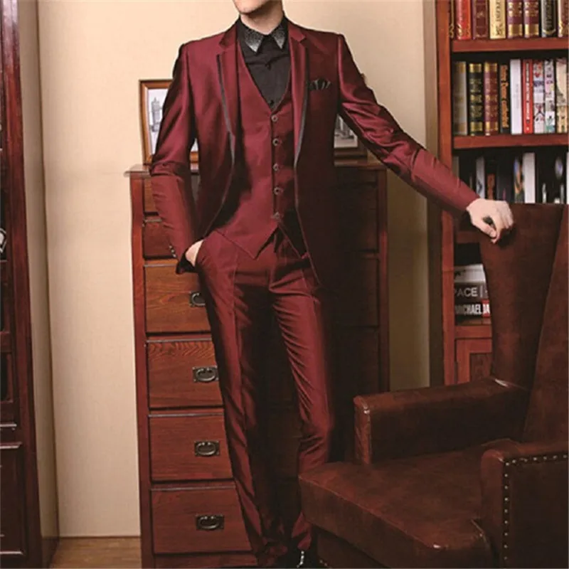 Picture style 03 Блейзер masculino мужской костюм(пиджак+ брюки+ жилет+ галстук) смокинг жениха офисный костюм подходит тонкий формальный вечерний костюм жениха/Мужские костюмы - Цвет: Picture style 03