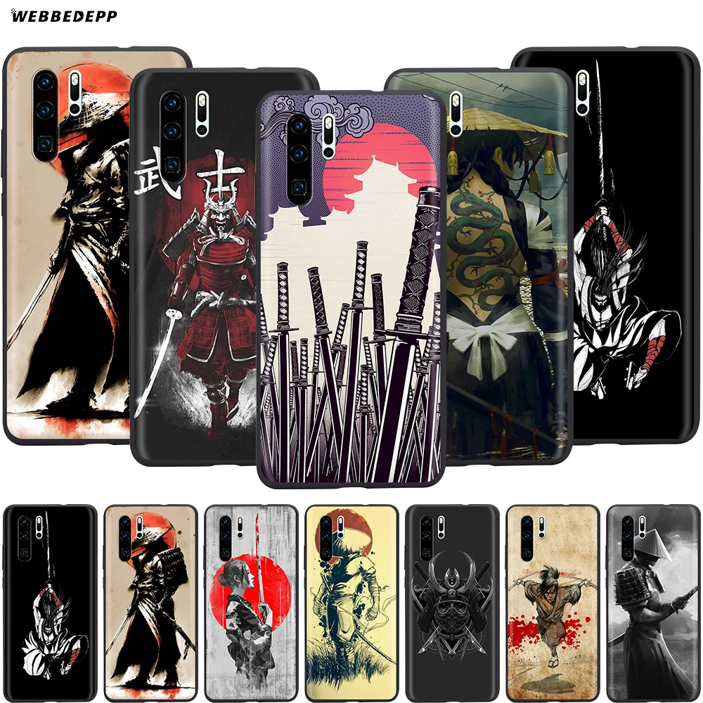 

Webbedepp Japan The Samurai Ninja Case for Huawei P8 P9 P10 P20 P30 Lite Pro P Smart Z 2019 2019 Mini