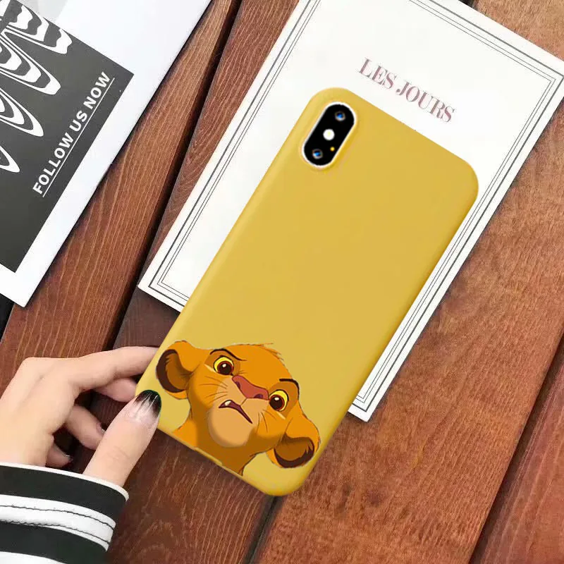 Милый Король Лев Simba Nala силиконовый чехол для телефона чехол для IPhone X 7 8 6s Plus XS MAX XR 11 Pro Max чехол - Цвет: -9
