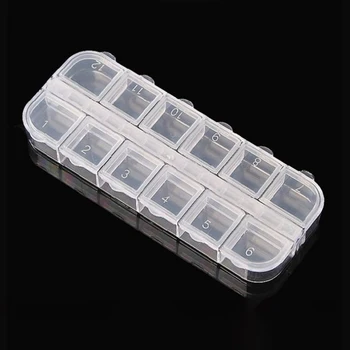 

Storage Box 12 Grids Fixed Portable Transparent PP Plastic Storage Box for Small Components Jewelry Bead Pills Buttons Organizer