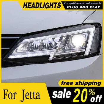 

car accessories Head Lamp for VW Jetta Mk6 LED Headlight 2011-2018 R8 Design Headlights Drl Hid Bi Xenon Auto Accessories
