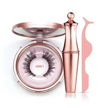 

Make up Kit Magnetic Eyelashes 5 Magnet Natural Long Lasting Magnetic Liquid Eyeliner & Magnetic False Eyelashes & Tweezer Set