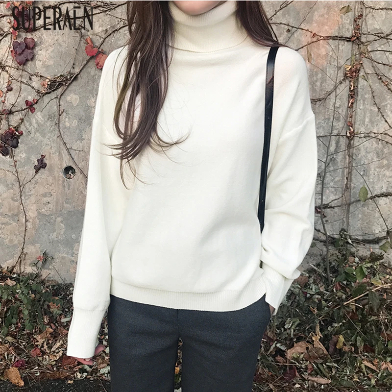 SuperAen Autumn and Winter New Pullovers Sweaters Women New Korean Style Sweater Female Solid Color Fashion Women Clothing