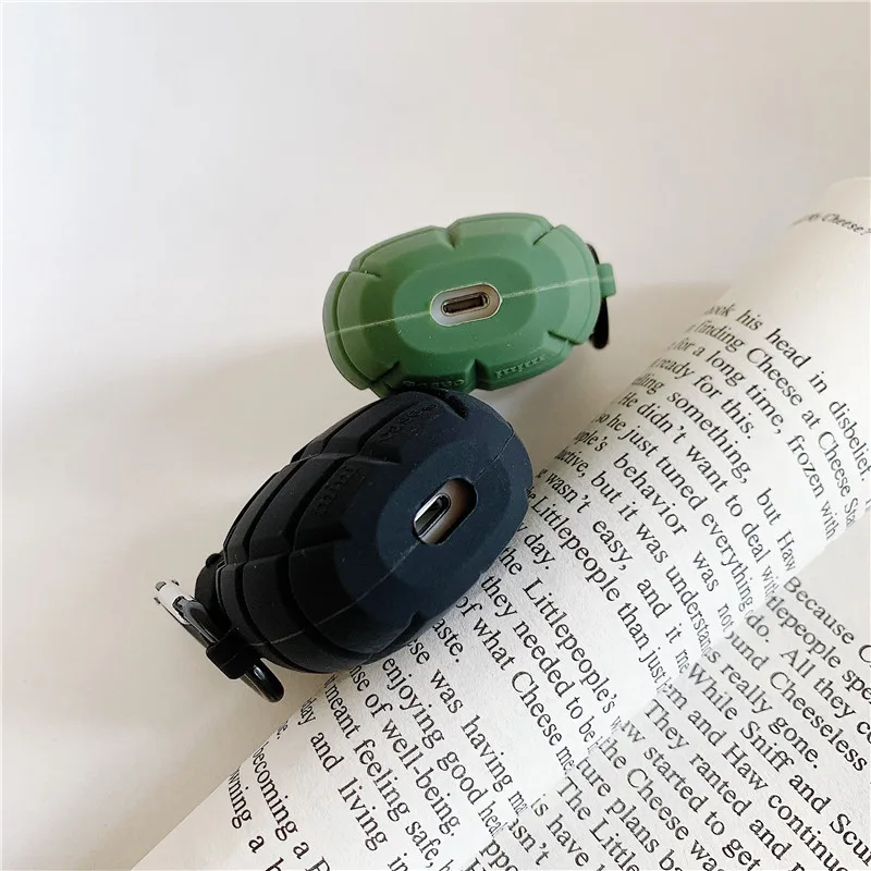Чехол для наушников с Bluetooth для Airpods pro, силиконовые милые аксессуары для airpods 1, 2, 3, Защитная крышка с 3D рисунком бомбы