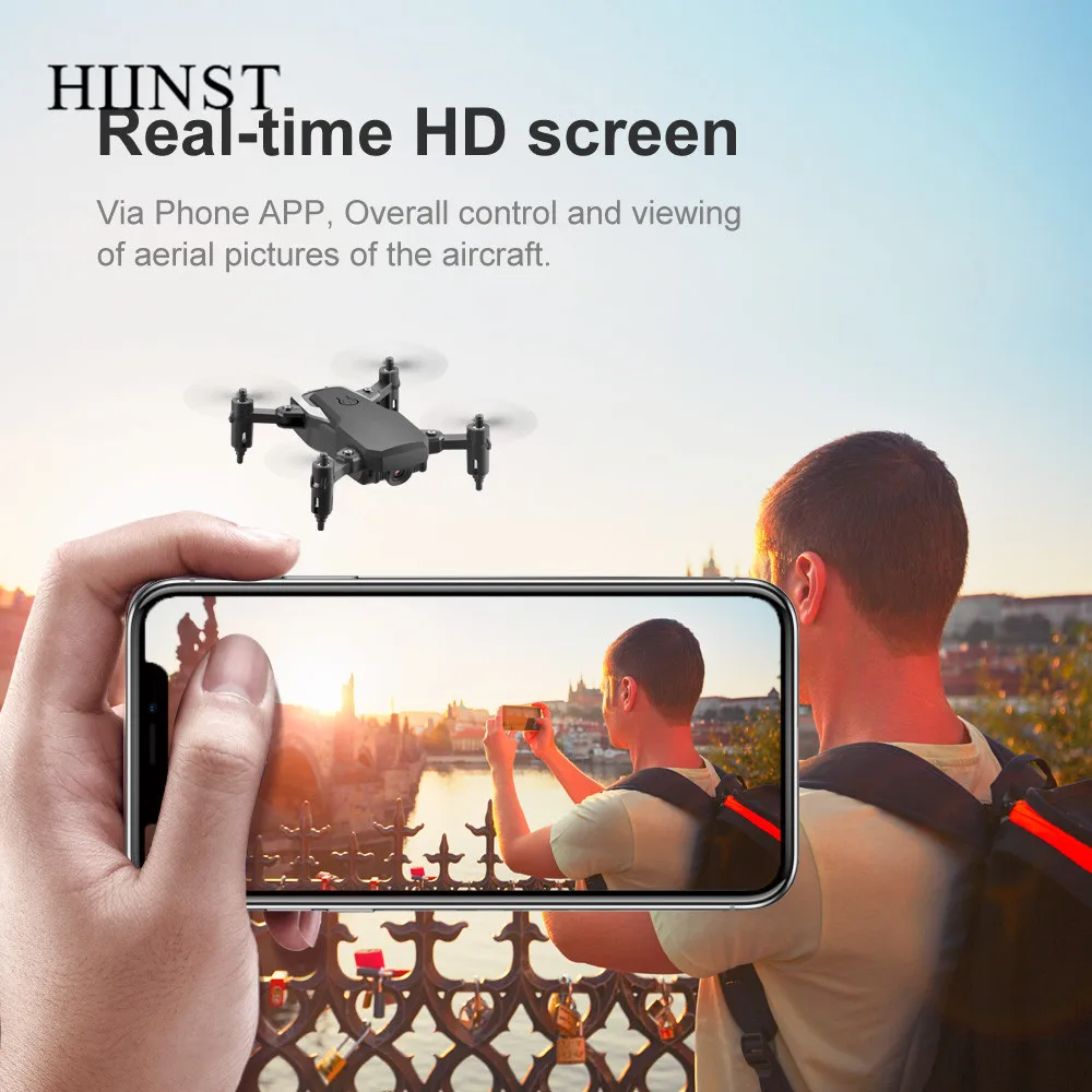 Hiinst 2,4G мини-приложение управления самолетами Wi-Fi FPV 4K камера Квадрокоптеры Дрон Электрический aude держать приложение дистанционное управление RC вертолет