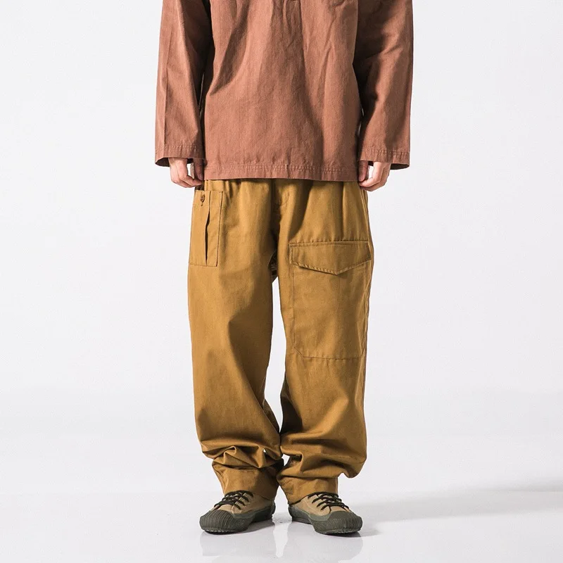 

City Where the Product 2020 Spring New Style Origional World War II Army Pants Multi-pockets Loose Straight Casual Pants