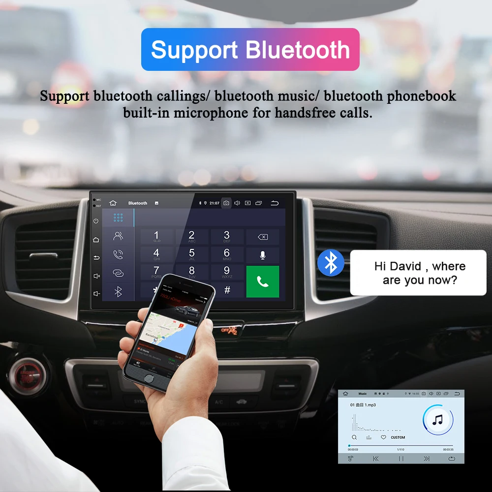 Flash Deal Navivox 7" Android 9.0 Car Multimedia Player 2 Din Universal Car DVD GPS Radio Stereo Audio Player for Nissan Hyundai Toyota BYD 4