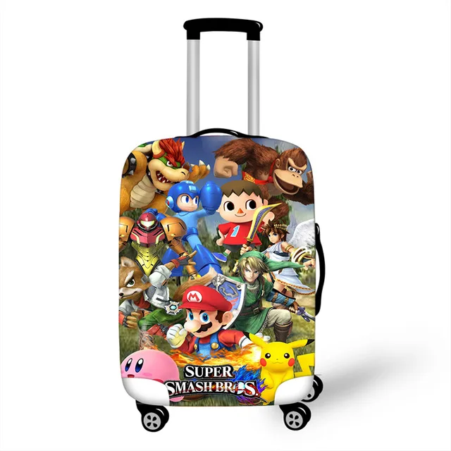 18-32 Inch Mario Bros Sonic Elastic Luggage Protective Cover Trolley Suitcase Dust Bag Case Cartoon Travel Accessories - Цвет: as pictures