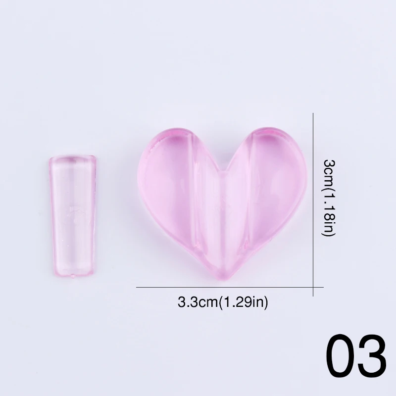03 pink heart Профессиональная Красота тисненая форма инструменты для дизайна ногтей звезда в форме сердца для сгибания заклепок акриловые радиан бар Гвозди оборудование - Цвет: 03 pink heart