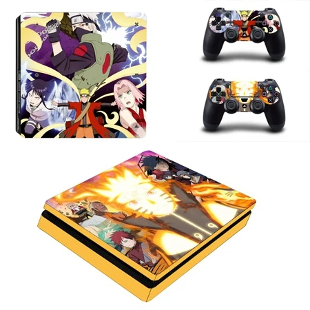 YSP4S-3662 Аниме Наруто Кожа Наклейка для Playstation 4 Slim PS4 Slim консоль и 2 контроллера защитный чехол для джойстика Кожа Наклейка s винил - Цвет: YSP4S-3662