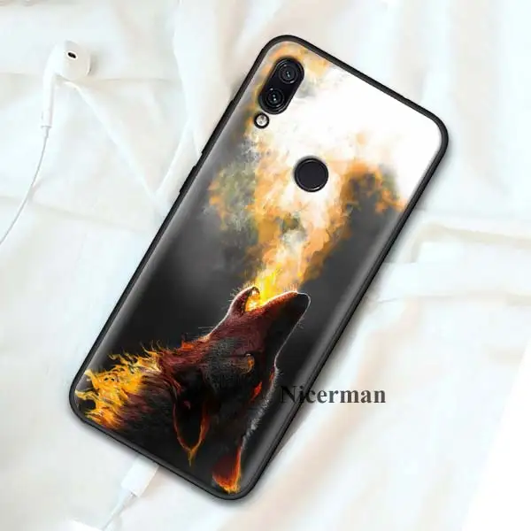 B05 Силиконовый чехол с бантом чехол для Redmi 8A 7 7A 6 6A 5 4X K20 Plus Pro S2 Y3 GO Примечание фотоаппаратов моментальной печати 8 7 7S 6 5 4X4 5+ волк на снежную погоду - Цвет: B05