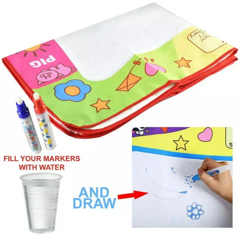 Magic Drawing Water Pen Painting Doodle Mat Board Kids Painting Toy JDUK HFUK