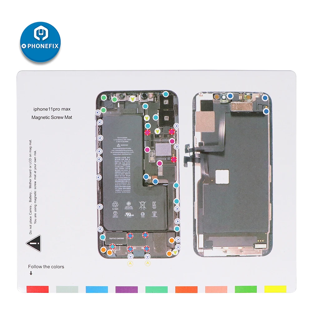 iPhone XS, 11 Pro, X, セットパーツ取り用ジャンク Iphone 11 pro max x xs max xr 6s 6sp 7 8 8p用磁気ネジマット