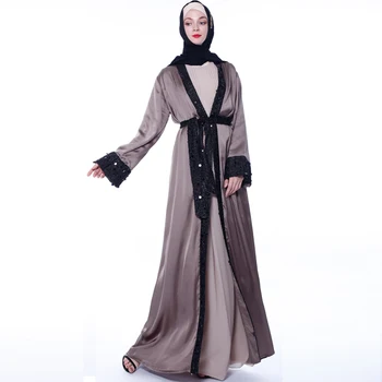 

Sequin Kimono Abaya Dubai Kaftan Muslim Hijab Dress Abayas For Women Caftan Turkish Islamic Clothing Robe Femme Prayer Clothes
