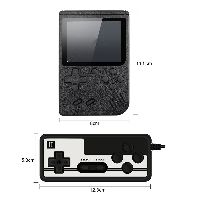 800 Retro Console Double Handheld Game Player Battery 3.0 Inch LCD Built-in 400 Video Games Gift for Kids Classic Videoconsolas