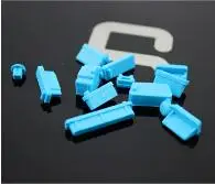 13 шт./компл. красочные силиконовые противопыльная Заглушка Крышка фиксаторы уход за кожей лица маска ноутбук Пылезащитная заглушка для ноутбука с защитой от пыли Пылезащитная заглушка для USB компьютерные аксессуары - Цвет: Blue