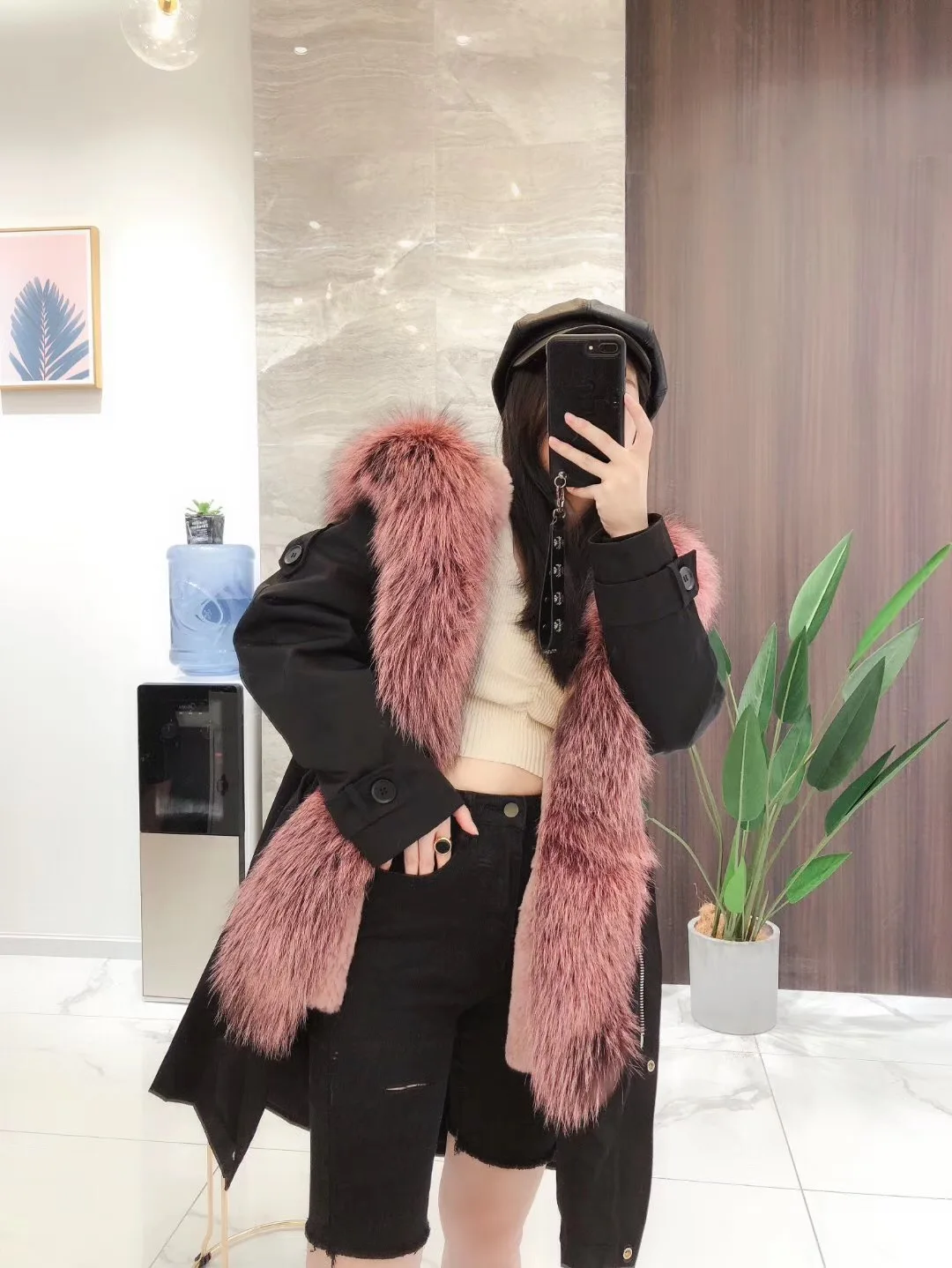 OFTBUY Winter Jacket Women Real Fur Coat Casual Big Natural Fox Fur Parka Thick Warm Outwear Korea Fashion Streetwear