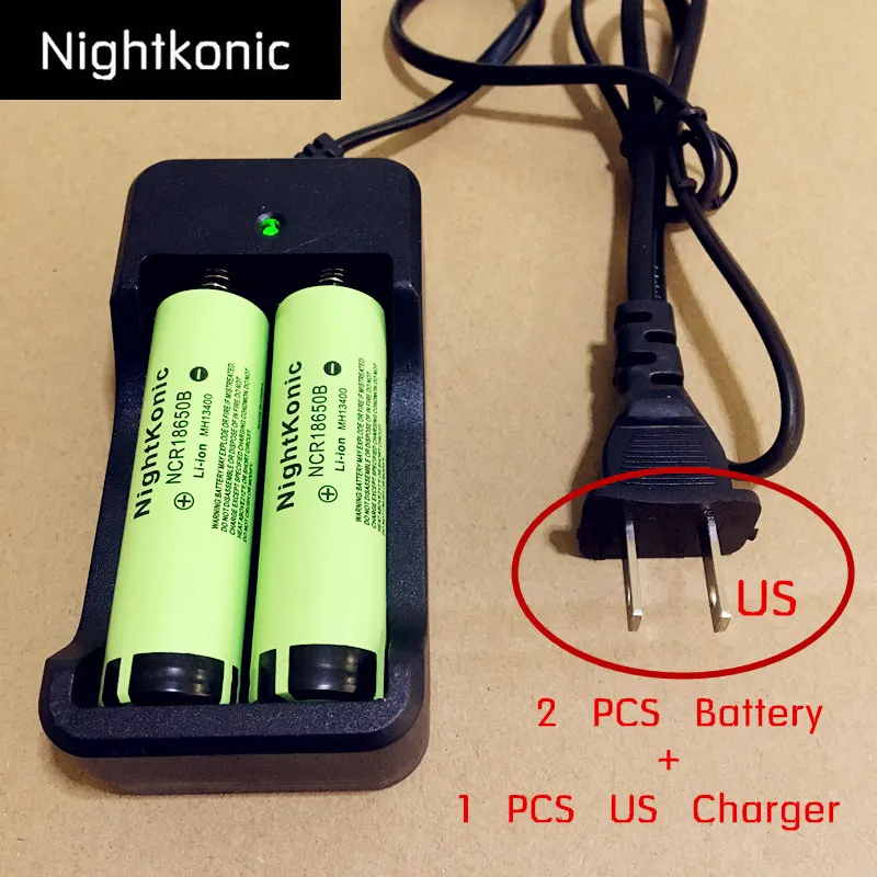 Nightkonic 100 New Original NCR18650B 3.7 v 18650 Lithium Rechargeable